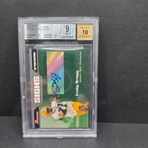 Bowman Craig Bragg Football Card BGS 9 Mint Auto 10‎ Signs of the Future
